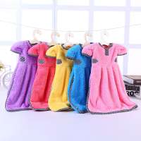 Cute baby towel coral dress design small towel hand towel