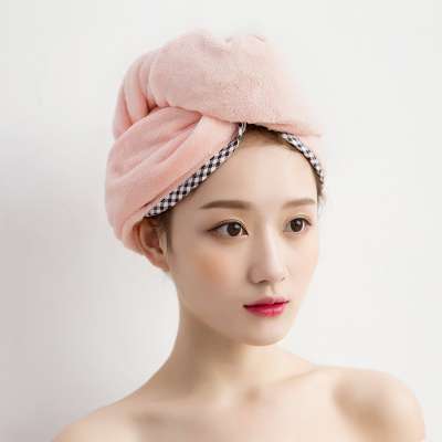 custom microfiber quick dry hair band dryer  turban wrap towel for  hair salon towel cap