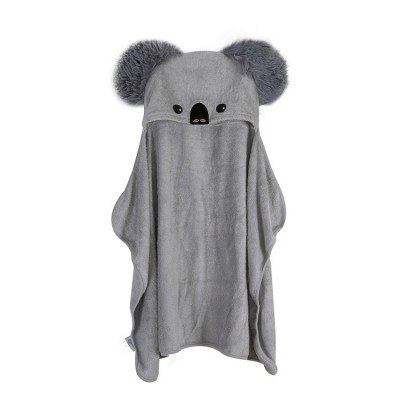 Supply Amazon best sellers Wholesale cute Koala animal design High quality soft bamboo fiber hooded baby bath towel 35"*35"